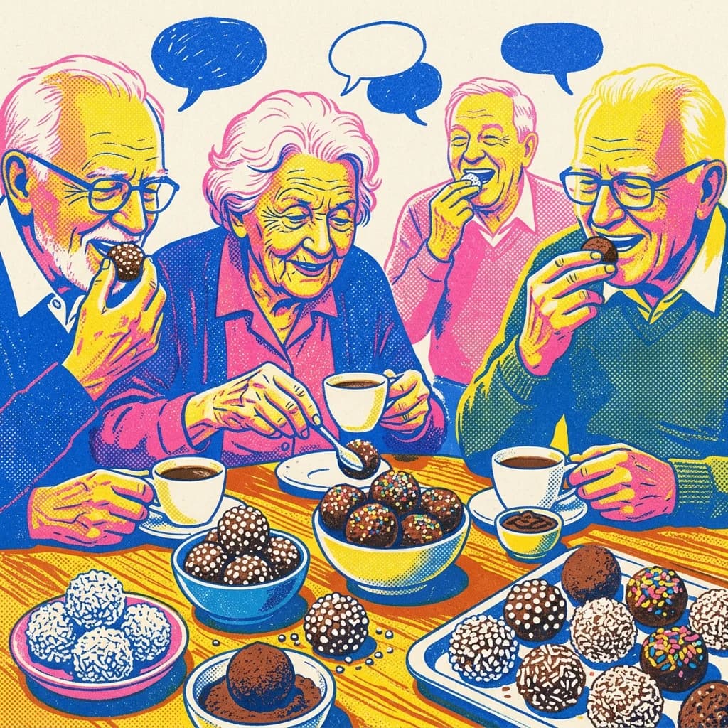 Smakprovning av chokladbollar