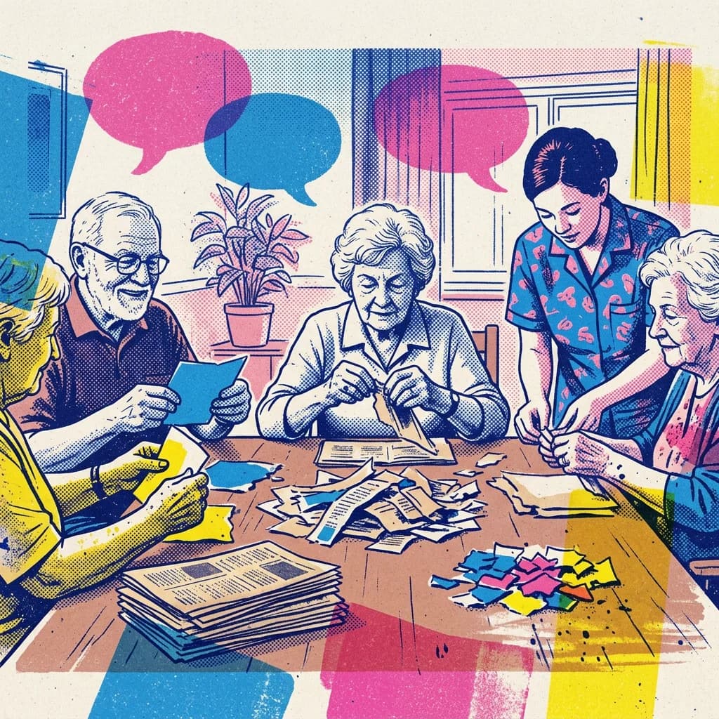 Pappersrivning och handgymnastik