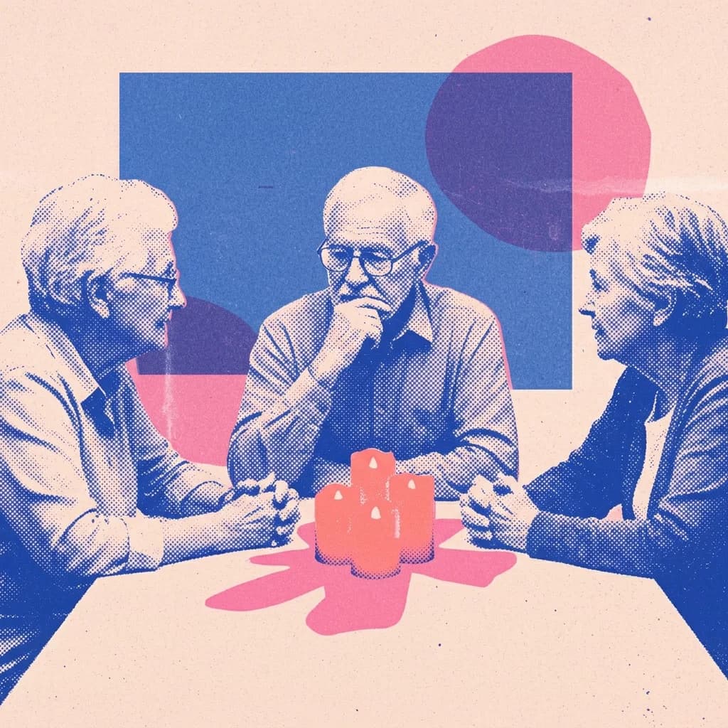 Mysig stund i lyktornas sken