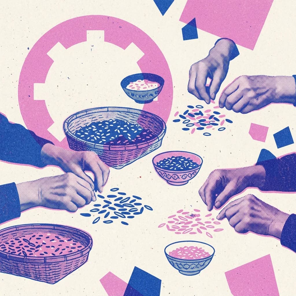 Känna på och sortera sädesslag