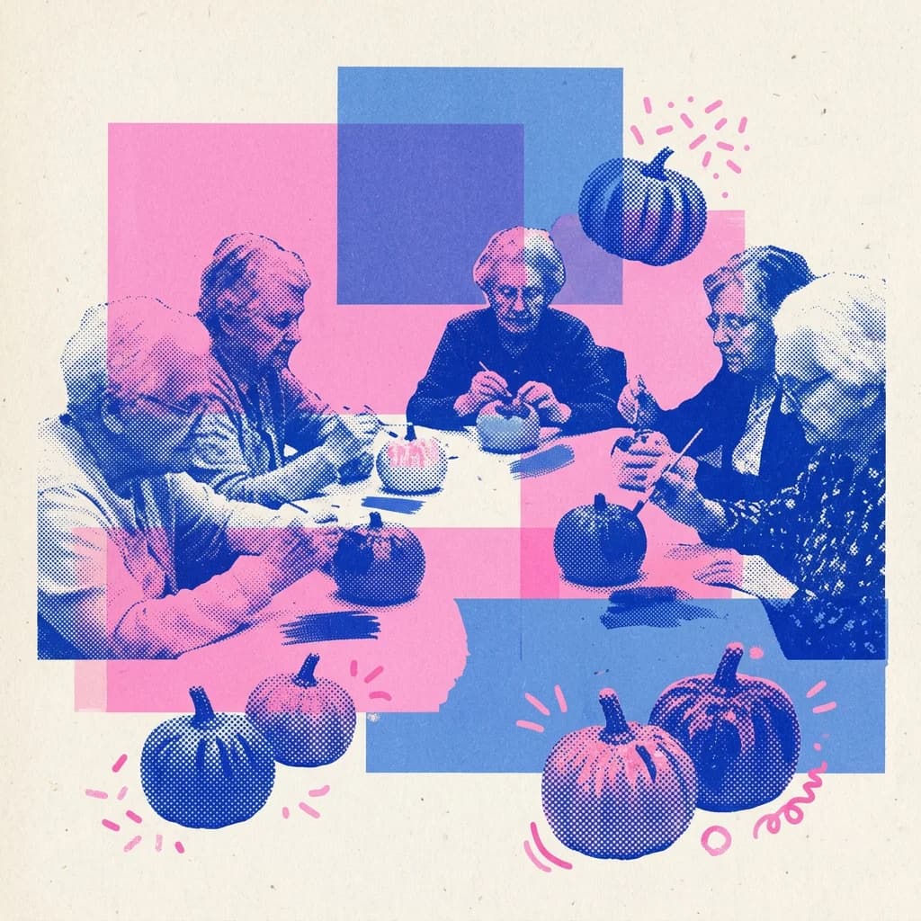 Måla och dekorera minipumpor