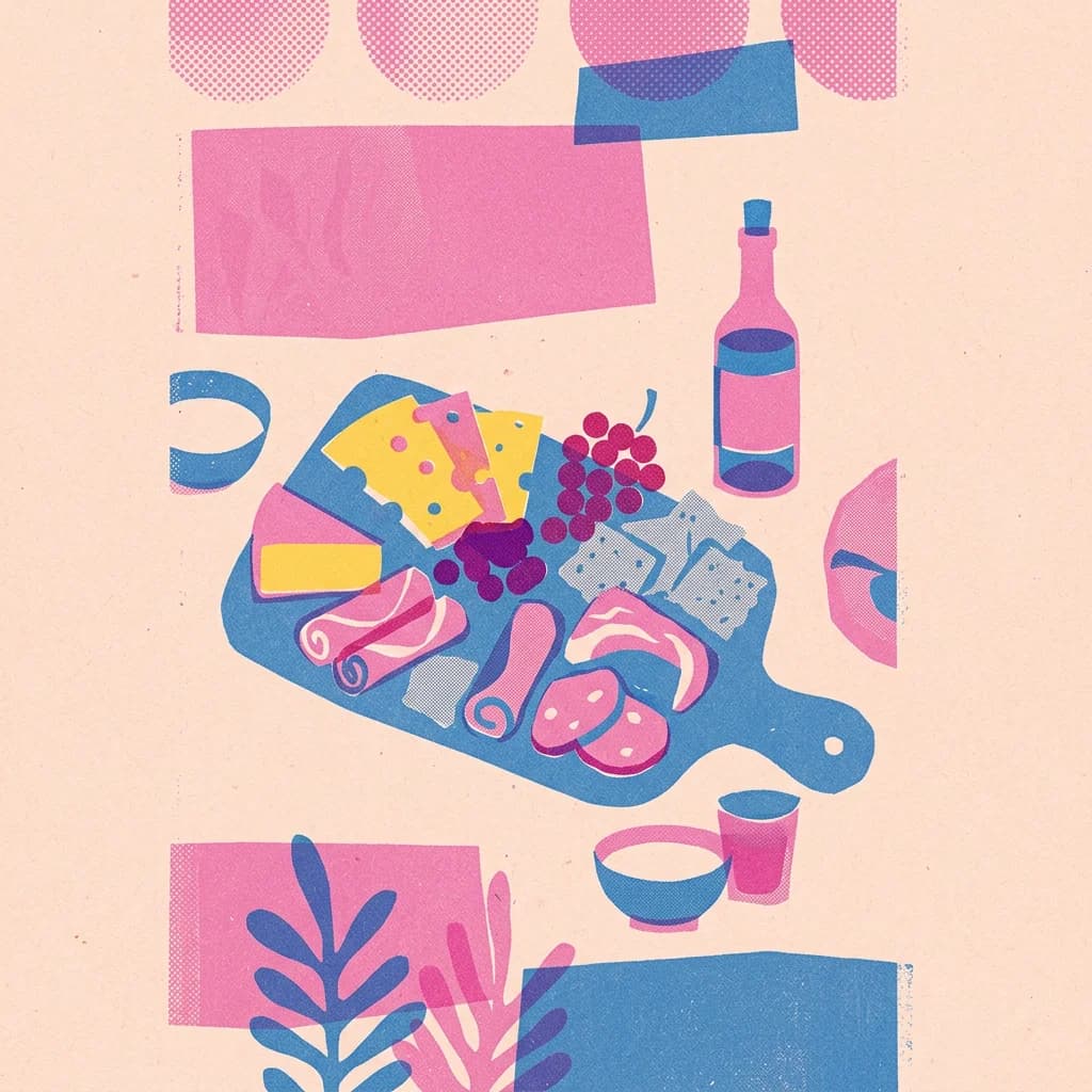 Chark- och ostbricka