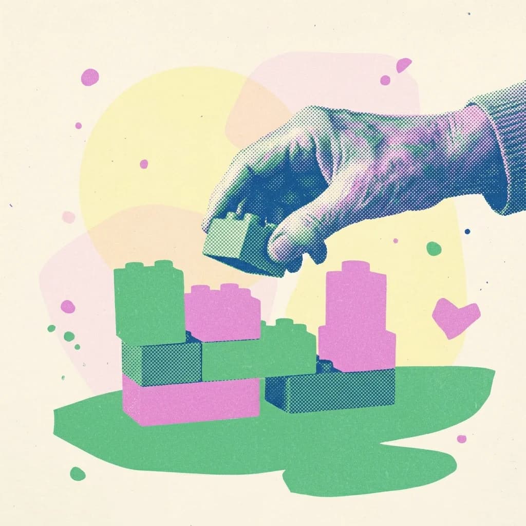 Kreativt byggande med klossar