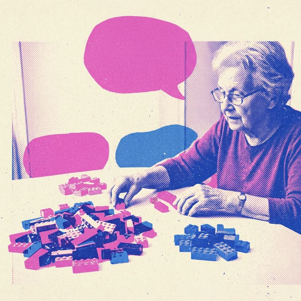 Färg- och formsortering av byggklossar