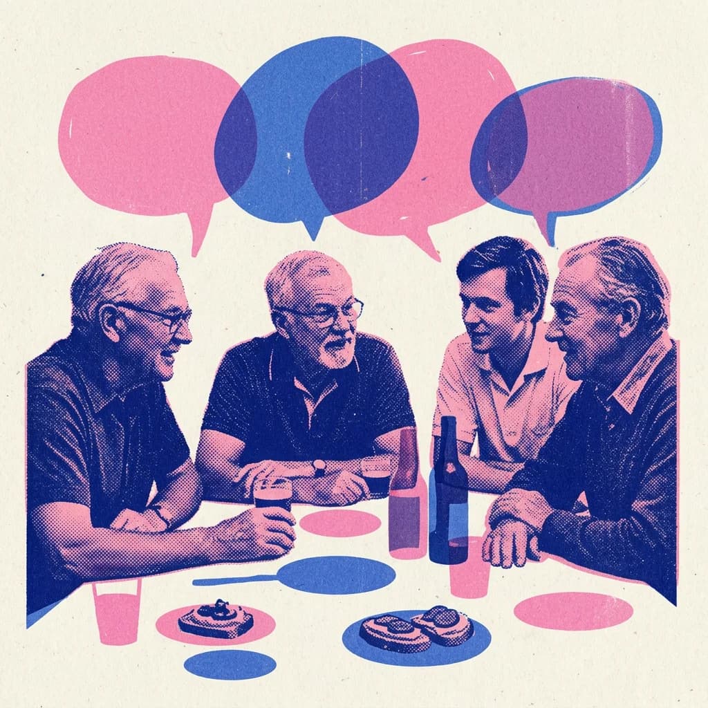 Herrklubb med nostalgiska samtal