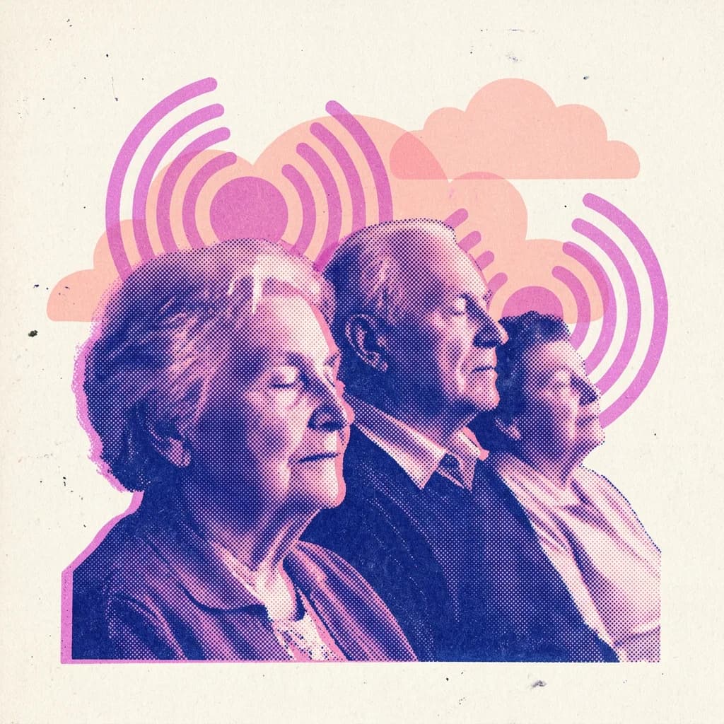 Ljudresa med slutna ögon