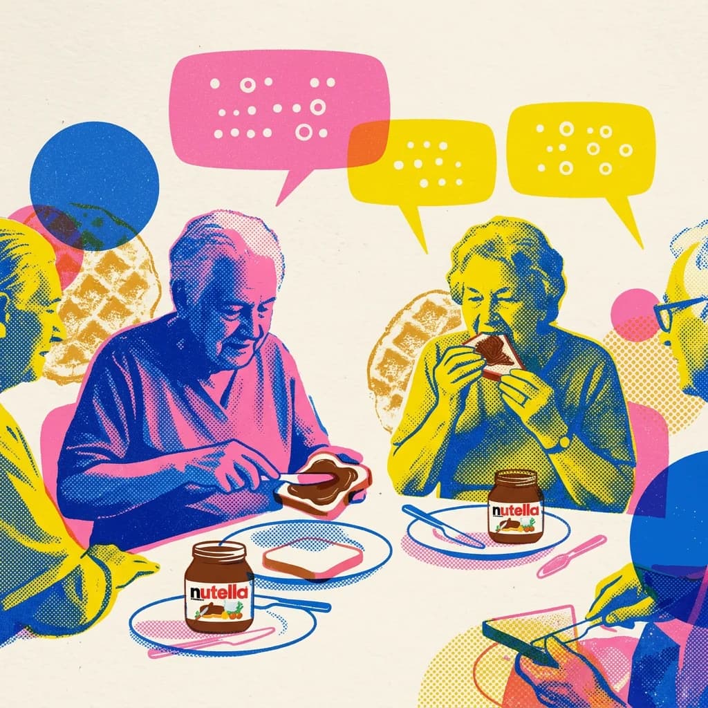 Festliga choklad- och nötsmörgåsar