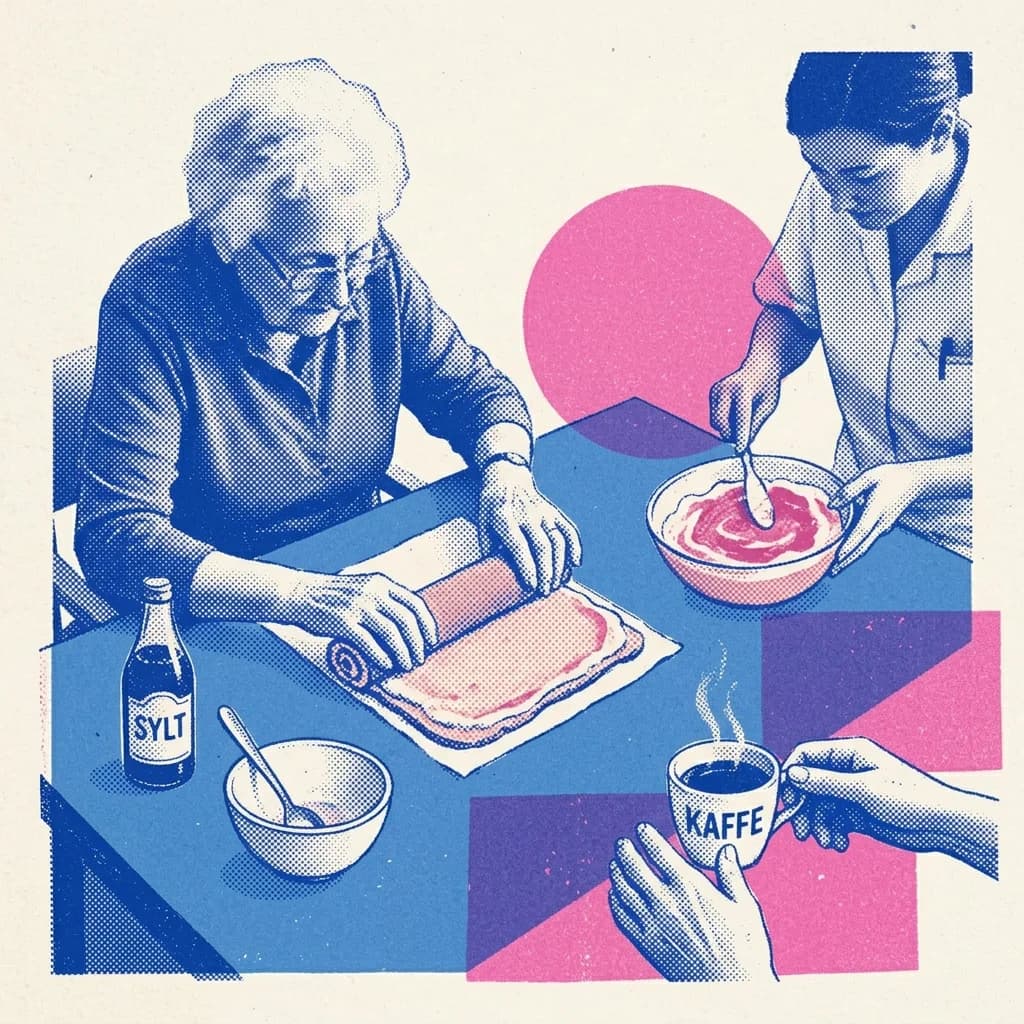 Baka rulltårta tillsammans