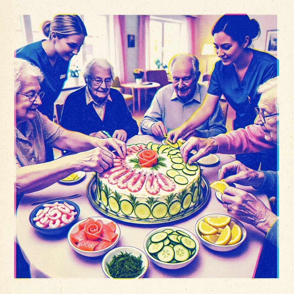 Garnera en festlig smörgåstårta