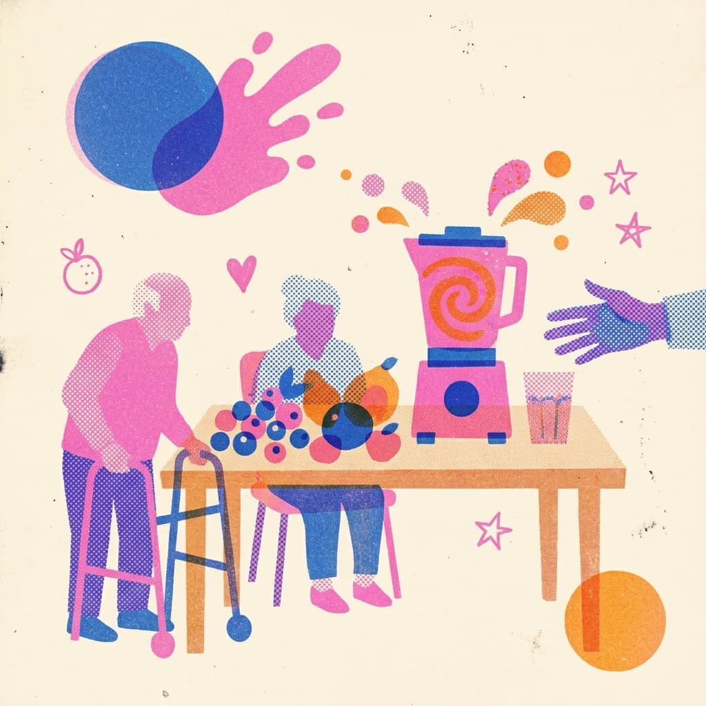 Smoothieverkstad med frukt och bär