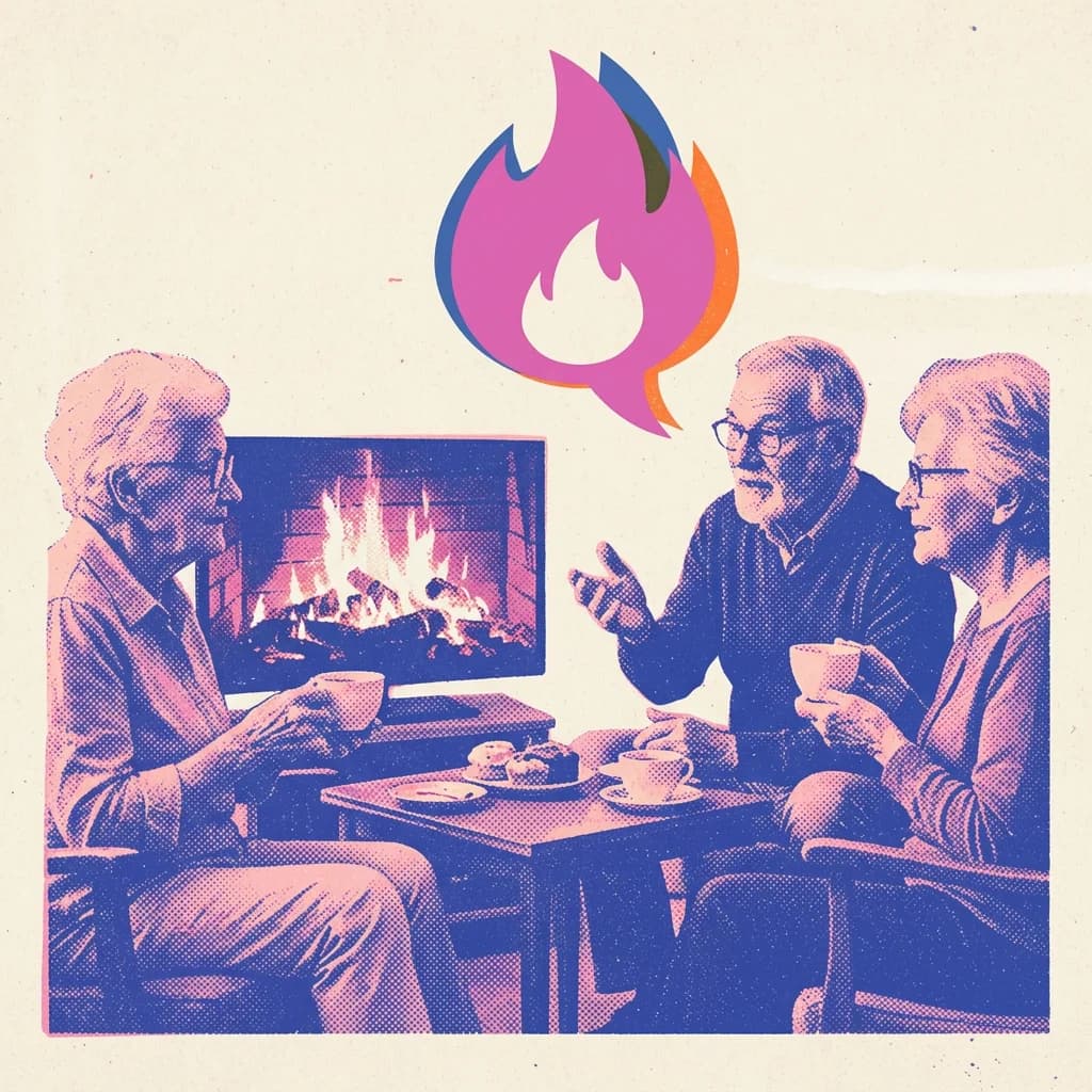 Berättelser kring elden på skärm