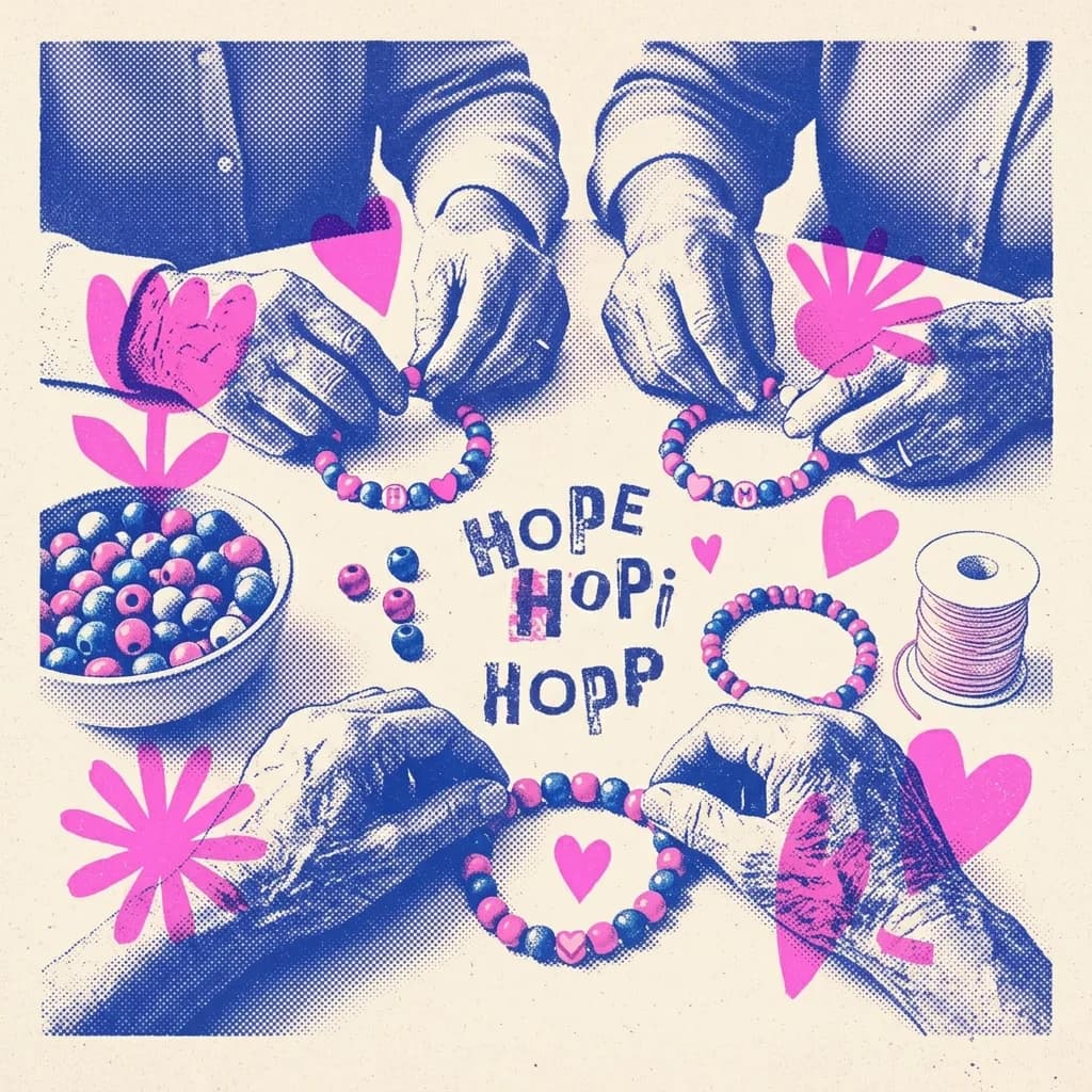 Tillverka hoppfulla pärlarmband