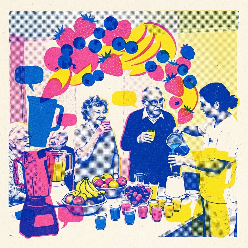 Hälsosam smoothieprovning