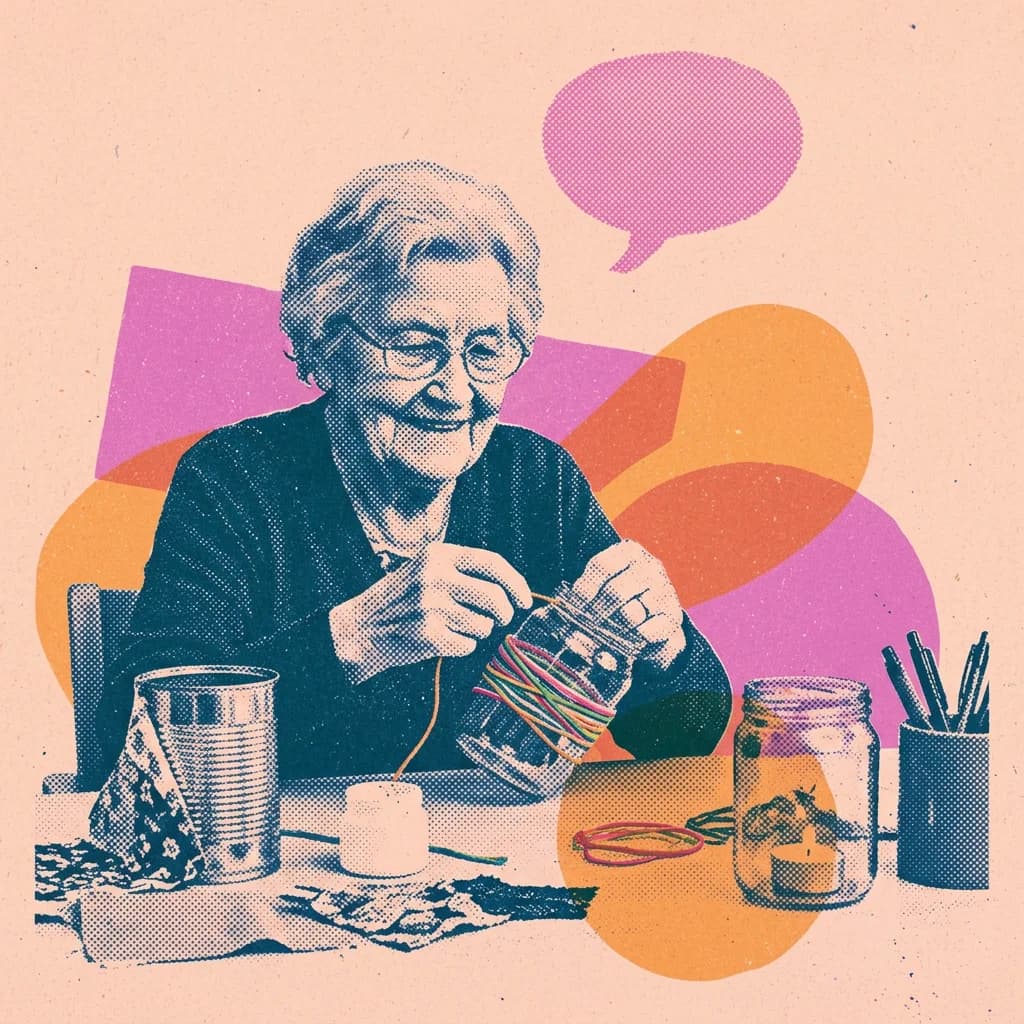 Återbrukspyssel med burkar