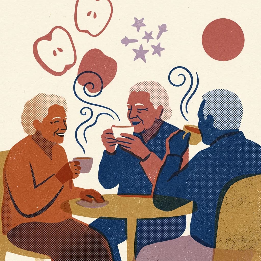 Varm äppelmustprovning