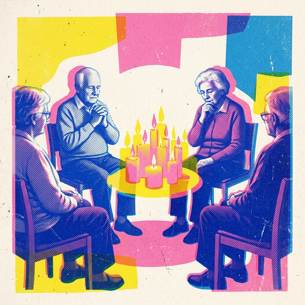 Stilla stund med tända ljus