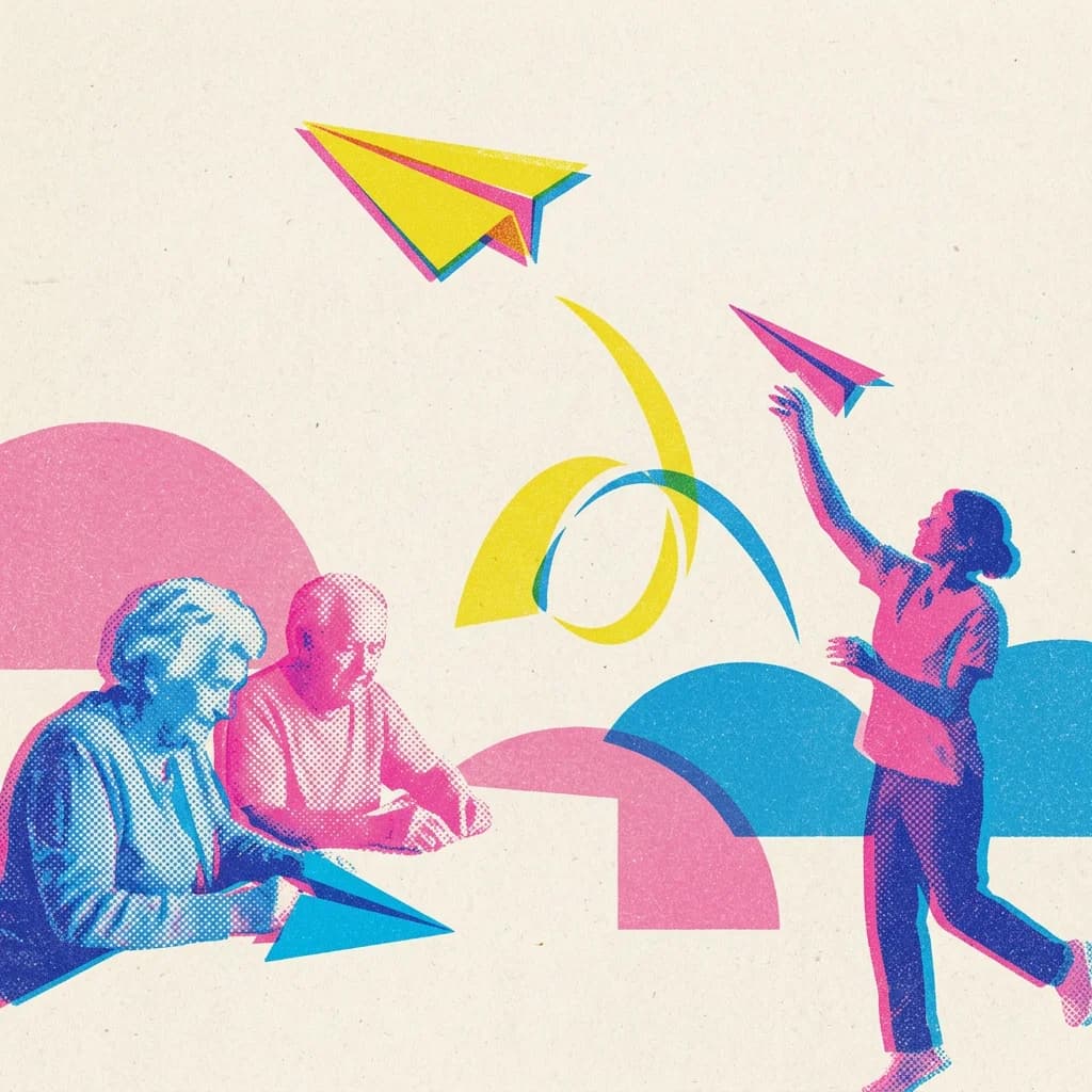 Vik och kasta pappersflygplan