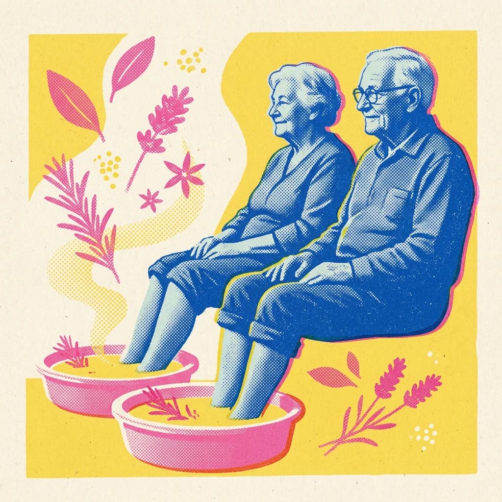 Doftande fotbad med örtsalt