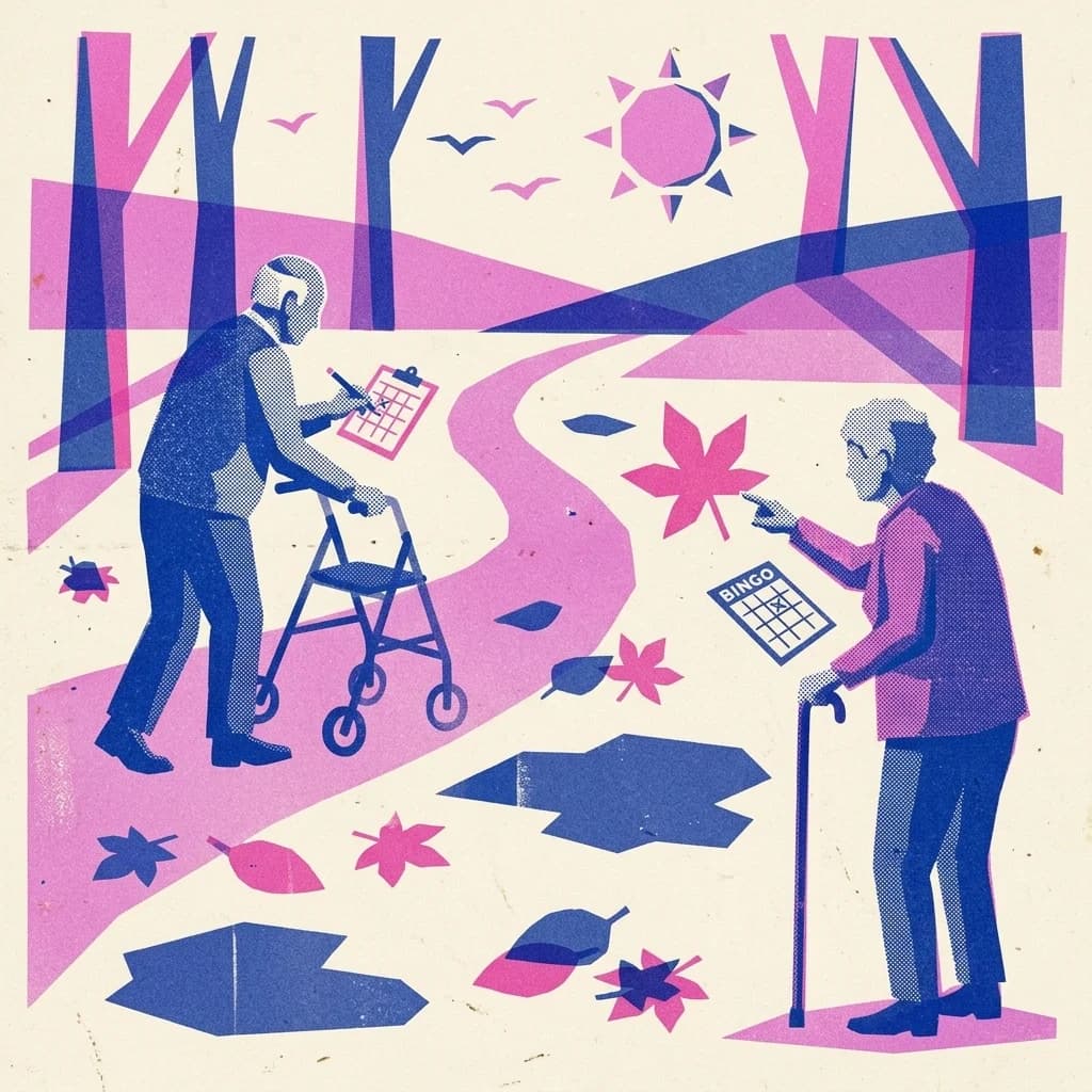 Höstbingo: promenad i naturen